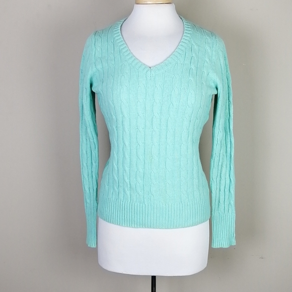 Nwt Jcp Wool Blend Cable Knit Vneck 